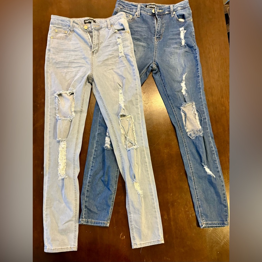 2 pairs Babyboo jeans-MED.